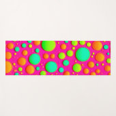 鮮やか色ポップ・アートのデザイン ヨガマット (正面(横))