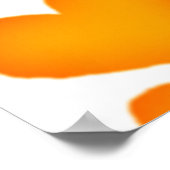 鮮やか色数々のハートパターン ポスター (角)