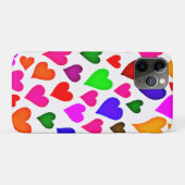 鮮やか色数々のハートパターン Case-Mate iPhoneケース (裏面(横))