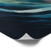 鮮やか色水絵画色の女 ポスター (角)