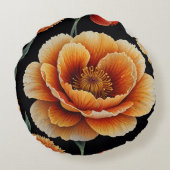 鮮やか花はっきりしたとエレガントフローラ ラウンドクッション (裏面)