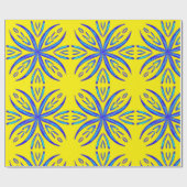 鮮やか花びら、紫、ピンク、青、黄 ラッピングペーパー (フラット)