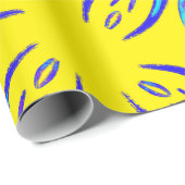 鮮やか花びら、紫、ピンク、青、黄 ラッピングペーパー (ロールコーナー)