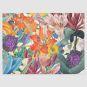 鮮やか花模様クラフト、デクページ、 薄葉紙 (正面)