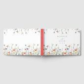 鮮やか花結婚の ゲストブック (全面)