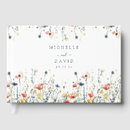 鮮やか花結婚の ゲストブック