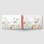 鮮やか花結婚の ゲストブック (全面)