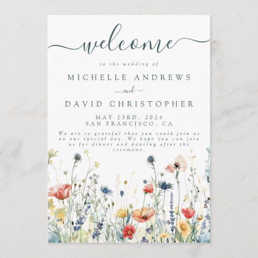 鮮やか花結婚の プログラム (正面)