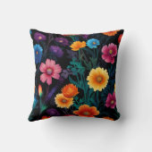 鮮やか花 – 花カラフル柄 クッション (裏面)