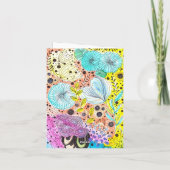 鮮やか芸術的お洒落フローラ カード (裏面)
