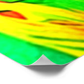 鮮やか葉：マンガのネオン ポスター (角)