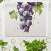 鮮やか葡萄ティータオル束 キッチンタオル (折り畳み)