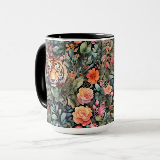鮮やか虎 マグカップ (正面左)