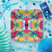 鮮やか融合数々のパーティー芸術的紙P ペーパープレート (パーティー)