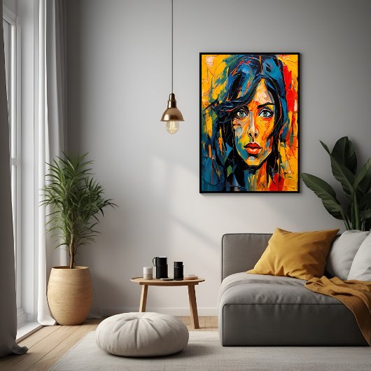 鮮やか表現主義ポートレートはっきりした抽象芸術芸術 ポスター