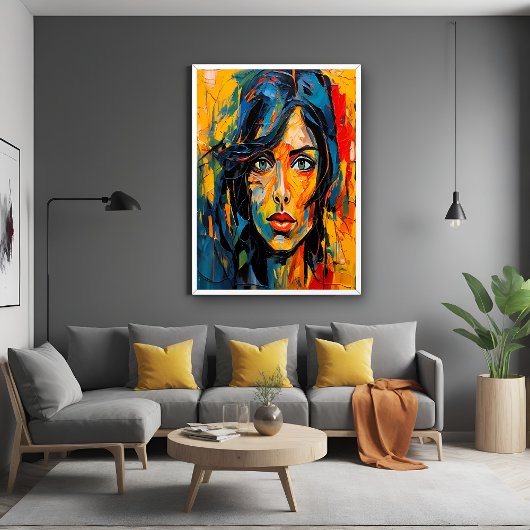 鮮やか表現主義ポートレートはっきりした抽象芸術芸術 ポスター