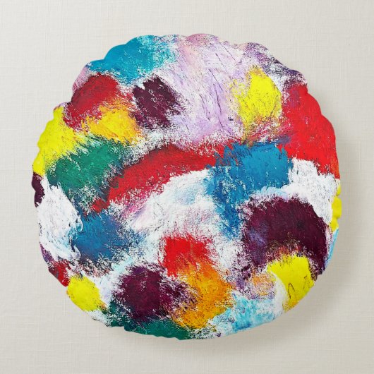 鮮やか装飾用クッション ラウンドクッション (正面)