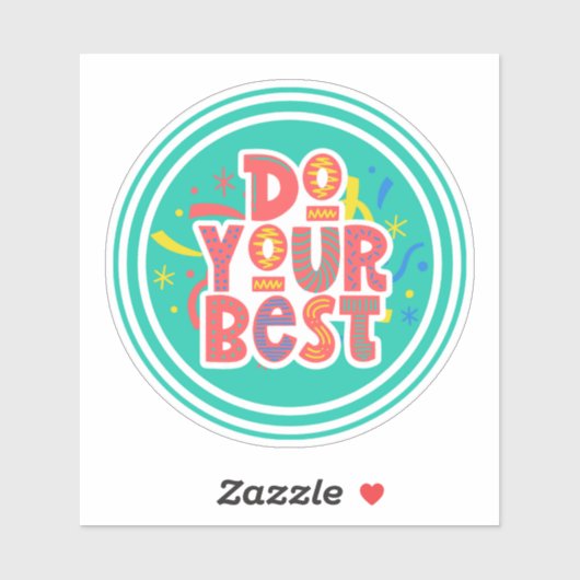 鮮やか褒美最高のの輪 シール (シート)