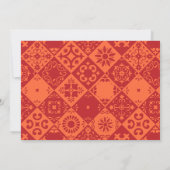 鮮やか誓いスペインのフォーク結婚式招待状 (裏面)