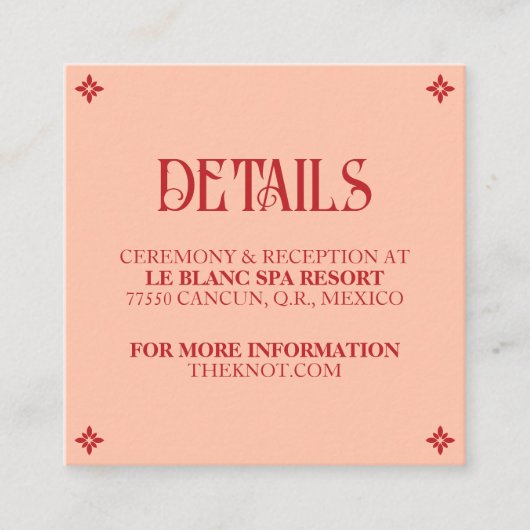 鮮やか誓スペインの結婚フォーク エンクロージャーカード (正面)