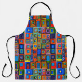 鮮やか調和:Hundertwasserにオマージュ エプロン (正面)
