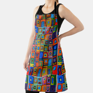鮮やか調和:Hundertwasserにオマージュ エプロン