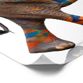 鮮やか象 – 抽象芸術アカラフルート ポスター (角)