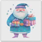 鮮やか贈り物の付いたサカラフルンタ シール (正面)