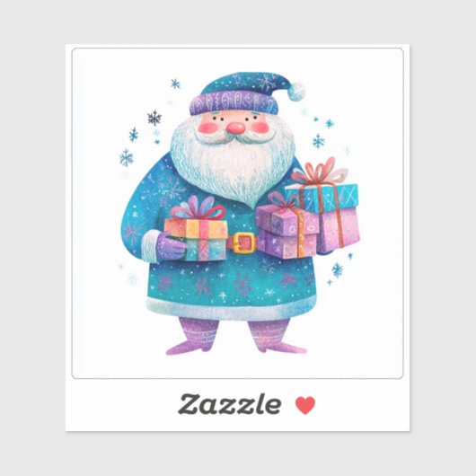 鮮やか贈り物の付いたサカラフルンタ シール (シート)