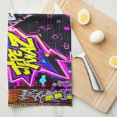 鮮やか通りアートグロー キッチンタオル (四つ折り)