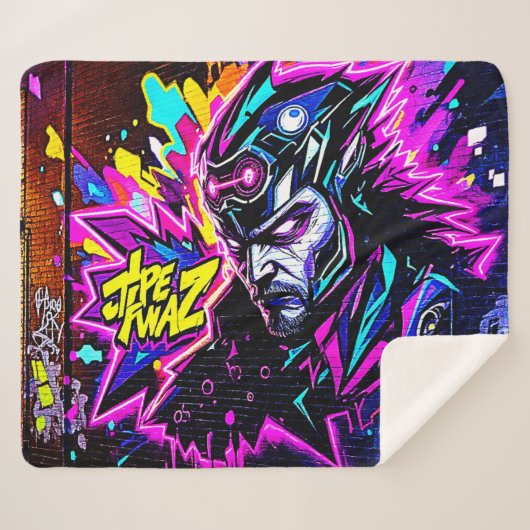 鮮やか通りアートグロー シェルパブランケット (正面(横))