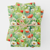 鮮やか野エレガント花水色 ラッピングペーパーシート (インサイチュ)