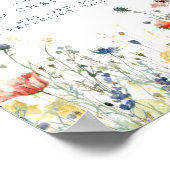 鮮やか野結婚花の歓迎 ポスター (角)