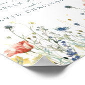 鮮やか野結婚花の歓迎 ポスター (角)