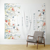 鮮やか野結婚花背 タペストリー (インサイチュ(横))