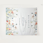 鮮やか野結婚花背 タペストリー (正面(横))