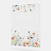 鮮やか野結婚花 アクリルサイン (傾斜)