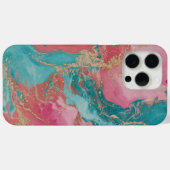 鮮やか金ゴールドアクセント付き渦巻き色 Case-Mate iPhoneケース (裏面 (横))