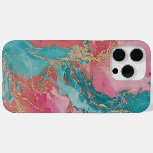 鮮やか金ゴールドアクセント付き渦巻き色 Case-Mate iPhoneケース (裏面 (横))