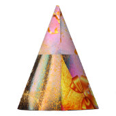 鮮やか金ゴールド帽子 パーティーハット (裏面)