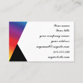 鮮やか金ゴールド線の夕日エレガントテーマ 名刺 (裏面)