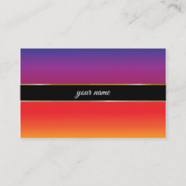 鮮やか金ゴールド線の夕日エレガントテーマ 名刺