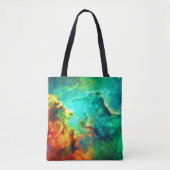 鮮やか銀河系キャンバスアート トートバッグ (正面)