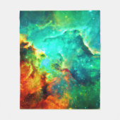 鮮やか銀河系キャンバスアート フリースブランケット (正面)