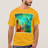 鮮やか銀河系キャンバスアート Tシャツ (正面)