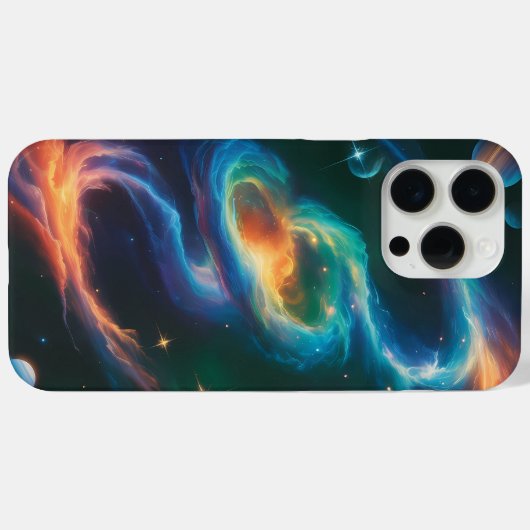 鮮やか銀河系スワール宇宙アート – コズミックフォンケース Case-Mate iPhoneケース (裏面 (横))