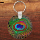 鮮やか銅孔雀 キーホルダー (正面)