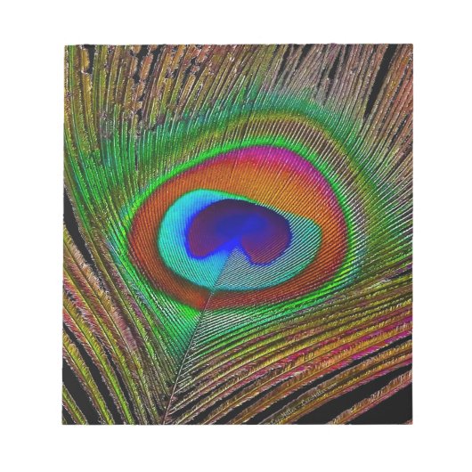 鮮やか銅孔雀 ノートパッド (正面)