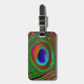 鮮やか銅孔雀 ラゲッジタグ (正面縦)