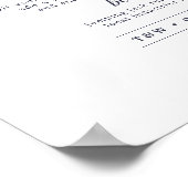 鮮やか開花の結婚バーメニュー記号 ポスター (角)